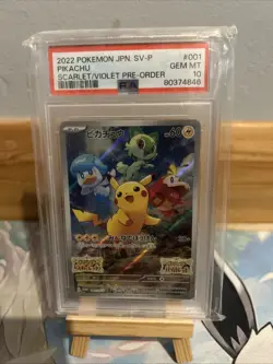 PSA 10 Pikachu 001/SV-P Promo Pre-Order Scarlet & Violet Pokemon Card Japanese - Image 1