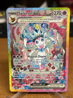 Pokemon TCG Prismatic Evolution Sylveon EX Card 156/131 Closeup Pics!! - Image 1