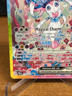 Pokemon TCG Prismatic Evolution Sylveon EX Card 156/131 Closeup Pics!! - Image 4