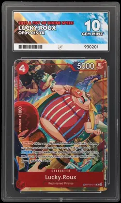 Lucky Roux OP09-015 TR A Fist of Divine Speed 2025 One Piece Card Game ACE 10 Ge - Image 1