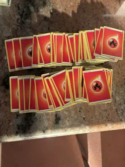 Pokemon 100 Fire Energy Bulk Lot Basic Energy Cards NM/LP Deck Building - Image 1