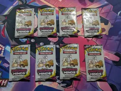 Pokemon Sun & Moon Unified Minds 3 Card Sampling Pack, 8 Sealed Pack Lot - Image 1