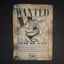 One Piece Buggy OP09-051 Wanted Dead or Alive Character Card 12000 Power - Image 1