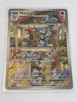 Machoke 177/165 - 2023 Scarlet & Violet 151 Illustration Rare Pokemon Card (NM) - Image 1