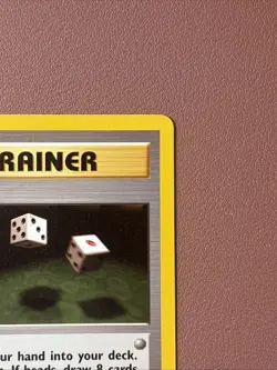 Pokemon TCG Fossil Trainer Gambler Common Card 1st Edition 60/62 LP Condition - Image 3