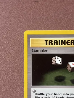 Pokemon TCG Fossil Trainer Gambler Common Card 1st Edition 60/62 LP Condition - Image 4