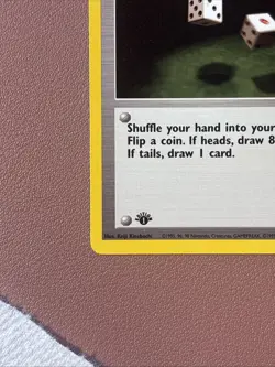 Pokemon TCG Fossil Trainer Gambler Common Card 1st Edition 60/62 LP Condition - Image 5