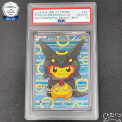 PSA 10 Poncho Wearing Pikachu Rayquaza 231/XY-P 2016 Pokemon Card Japanese - Image 1