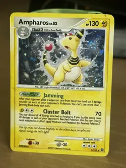 Pokemon Ampharos Secret Wonders Holo Rare 2007 Card 1/132 Stage 2 130 HP - Image 1