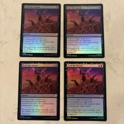 Magic the Gathering MTG Feed The Swarm Foils Playset Of 4 Cards - Image 1
