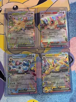 Prismatic Evolutions EX Lot Of 4 Cards Stamped! - Image 1