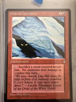 Vintage MTG 💥Glacial Crevasses💥 - Ice Age - Magic the Gathering 1995 Rare - Image 1