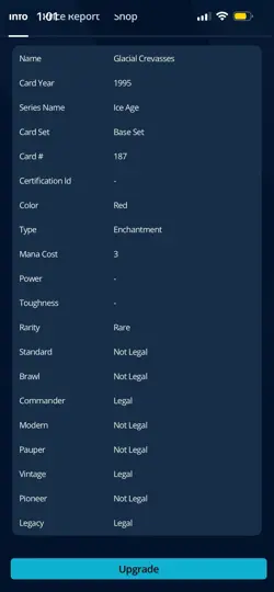 Vintage MTG 💥Glacial Crevasses💥 - Ice Age - Magic the Gathering 1995 Rare - Image 3