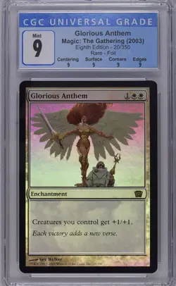 GLORIOUS ANTHEM 8th Edition Foil Rare CGC 9 Q MTG [Nostalgium] - Image 1
