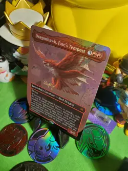Magic The Gathering Dragonhawk, Fate's Tempest Borderless Bloomburrow Foil #291 - Image 3