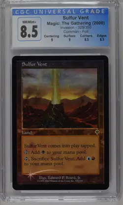 SULFUR VENT Invasion Foil C CGC 8.5 Q++ MTG [Nostalgium] - Image 1