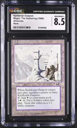 KJELDORAN OUTPOST Alliances Rare Reserved List CGC 8.5 MTG [Nostalgium] - Image 1