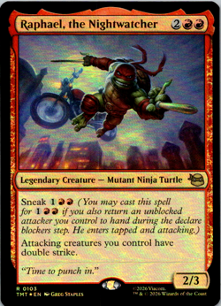 Raphael, the Nightwatcher (Foil) #103 || MTG - Teenage Mutant Ninja Turtles - Image 1