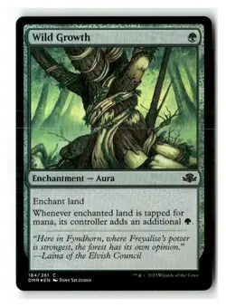 Wild Growth 184 Common Dominaria Remastered Magic: The Gathering Foil Near Mint - Image 1