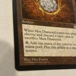 MTG NM Mox Diamond Stronghold Artifact Rare Dan Frazier Near Mint - Image 5
