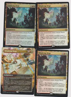 WINDCRAG SIEGE 4X MTG MAGIC N-MINT UNPLAYED TARKIR DRAGONSTORM RARE - Image 1