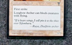 Longbow Archer - Vision - Magic The Gathering NM/M (Never Played)......(DS3D1K3) - Image 5