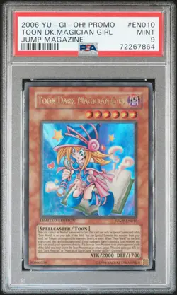 Toon Dark Magician Girl 2006 YU-GI-OH! Promo Jump Magazine EN010 PSA 9 - Image 1