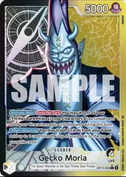Gecko Moria Leader Alt Art OP14-080 NM English One Piece Card Game - Image 1