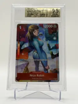 Bandai One Piece Nico Robin OP05-010 Full Art Foil UC Beckett 9.5 - Image 1