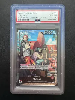 PSA 10 Shanks (2025 PSA Magazine Promo) OP09-001 One Piece Promotion Cards Foil - Image 1