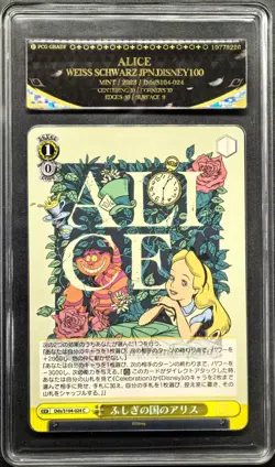 2023 Weiss Schwarz.JPN Disney 100 S104-003 Alice PCG 9.5 (SAME AS PSA 9) - Image 1