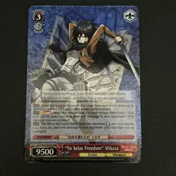 Weiss Schwarz Attack on Titan Vol. 2 "To Seize Freedom" Mikasa RRR - Pack Fresh - Image 1