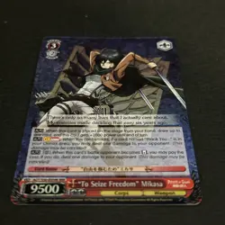 Weiss Schwarz Attack on Titan Vol. 2 "To Seize Freedom" Mikasa RRR - Pack Fresh - Image 2