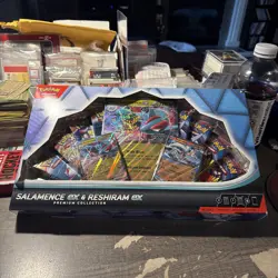 POKEMON TCG SALAMENCE EX & RESHIRAM EX PREMIUM COLLECTION BOX FACTORY SEALED NEW - Image 1
