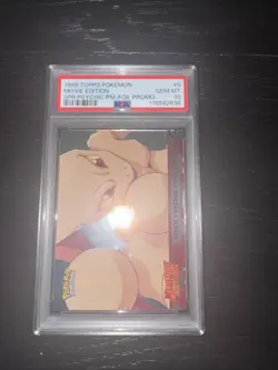 Pokemon Mewtwo Super Psychic Topps Movie Edition Promo Card PSA 10 Graded - Image 1