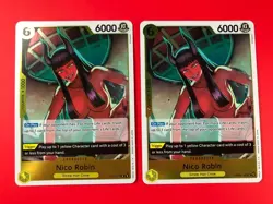 One Piece CCG | (Nico Robin | OP09-107) x2 | Playset English Card TCG Rare Foil - Image 2