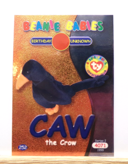 TY Beanie Babies BBOC Card - Series 2 Birthday (Blue) Caw the Crow - Image 1