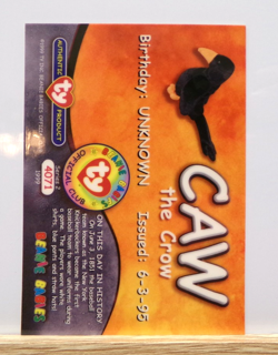 TY Beanie Babies BBOC Card - Series 2 Birthday (Blue) Caw the Crow - Image 2