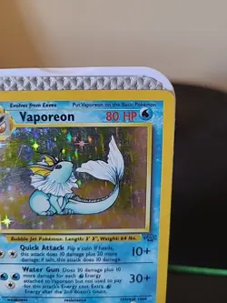 Vaporeon - 12/64 - Pokemon Jungle Unlimited Holo Rare Card WOTC MP - Image 2