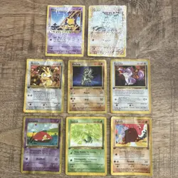Pokemon TCG 1st Edition Team Rocket & Base Set Vintage 8 Card Lot WOTC - Image 1