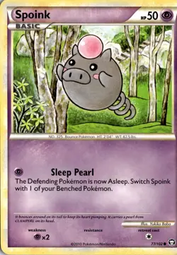 Spoink 77/102 Triumphant Pokemon Card TCG - Image 1