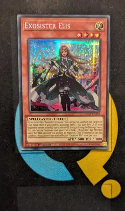 MP23-EN252 Exosister Elis Prismatic Secret Rare 1st Edition YuGiOh Card - Image 1
