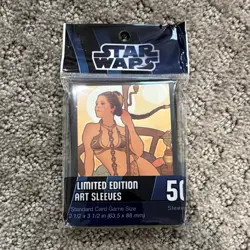 Star Wars Limited Edition Princess Leia Art Sleeves 50 Pack Standard Card Size - Image 1