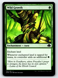 Wild Growth C Dominaria Remastered # 184 NM Normal - Image 1