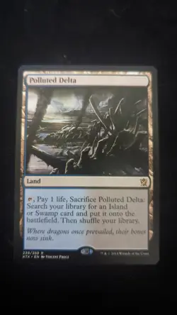 Magic The Gathering MTG POLLUTED DELTA Khans of Tarkir NM Near Mint - Image 1