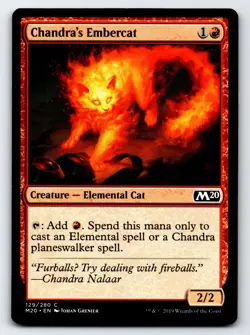 Chandra's Embercat C Core Set 2020 # 129 NM Normal - Image 1