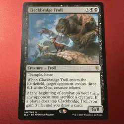 x1 Clackbridge Troll R MTG Throne of Eldraine M/NM, English - Image 1