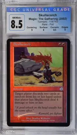 SKULLSCORCH Torment Foil Rare CGC 8.5 MTG [Nostalgium] - Image 1