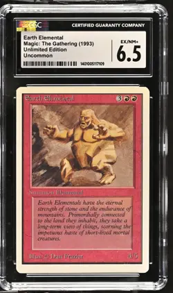EARTH ELEMENTAL Unlimited U CGC 6.5 MTG [Nostalgium] - Image 1