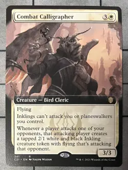 extended art COMBAT CALLIGRAPHER 341 Commander 2021 MTG Magic the Gathering - Image 1